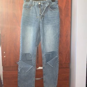 Shein Light Washed Mom Jeans